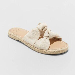 Women's Miriam Double Knotted Espadrille Slide Sandals - a New Day™ Size 7